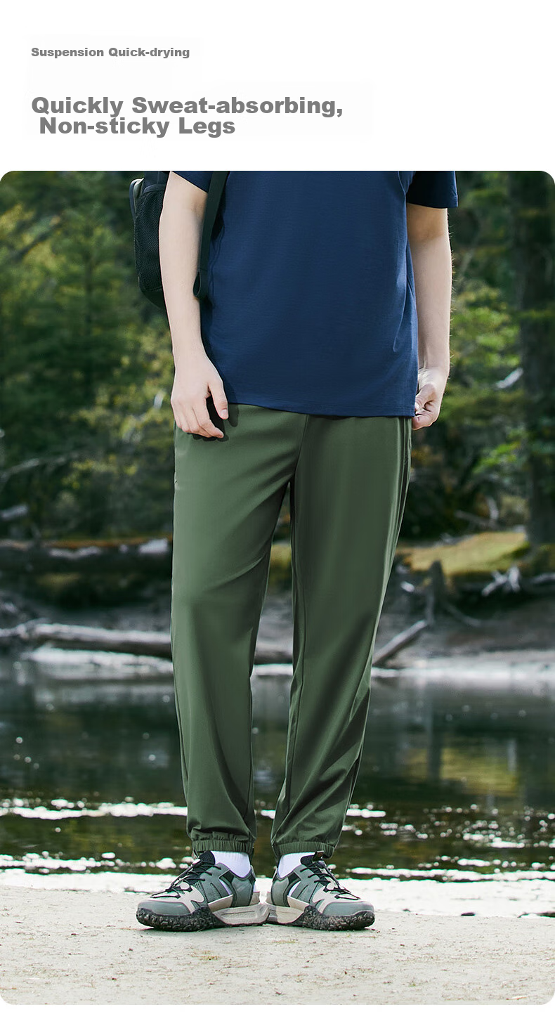 TECTOP Casual Pants, Lightweight Outdoor Men's Breathable Trousers, 2422151ZZ Men's Classic Black S 7