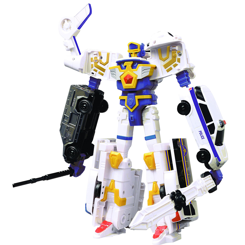 Kabaocheshen Transforming Car Toy Robot, Kabaoshen Boy's New Year Gift Entry-Level Model - Special Police Giant