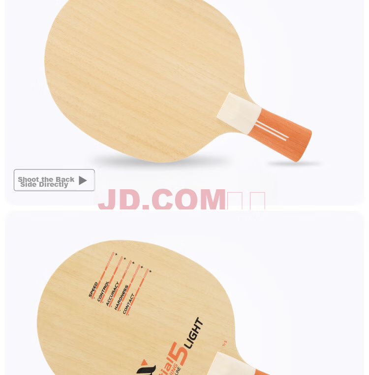 WINION Premium Selection, Table Tennis Blade, 7-Layer Pure Wood Table Tennis Racket, Starting Point Training 7, Penhold Grip Medium-Thi 6