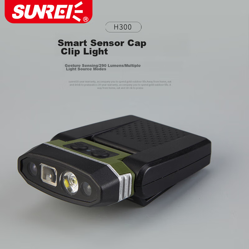 Shanlishi H300 Intelligent Sensor Cap Clip Light, Ultra-Bright Cap Headlamp, Night Fishing Headlamp, Brim Lamp, Ultra-Long Battery Life Cap Clip Light