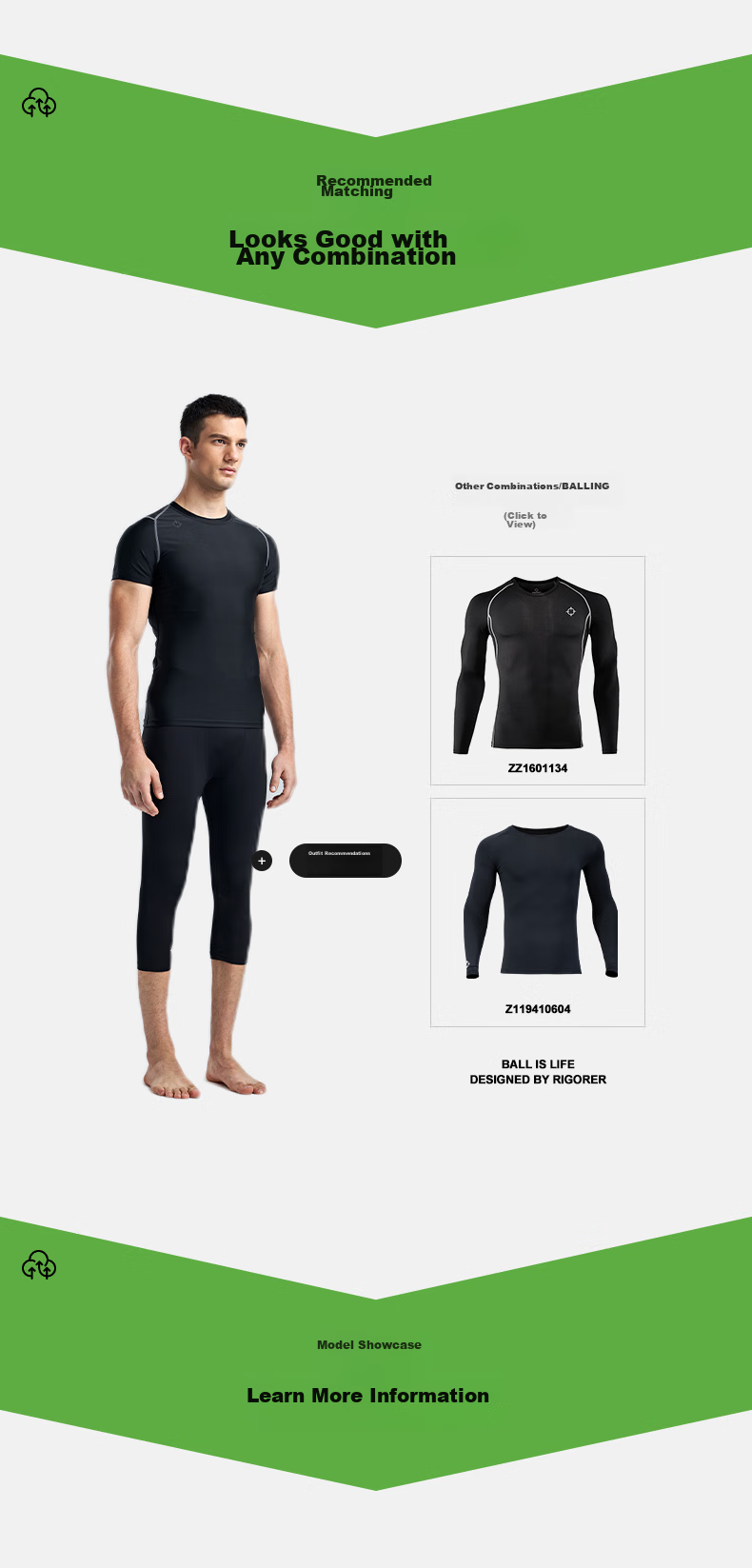 RIGORER Compression Pants for Men, Basketball Sports Running Training Fitness Muscle Base Layer, Seven-Eighths Length Tight-Fitting Pants 5