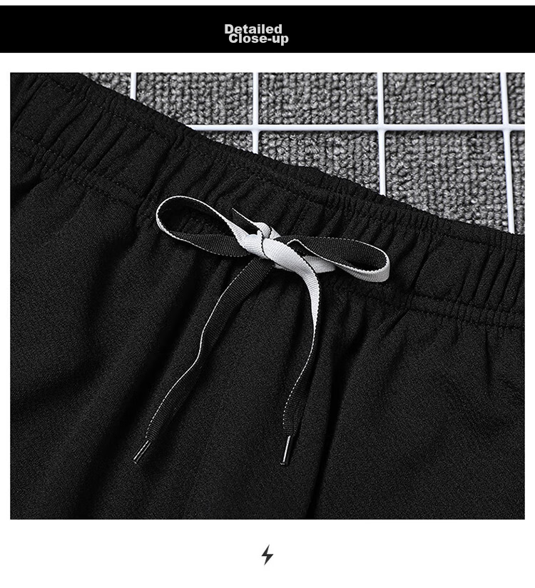 ROMON Men's Shorts, Summer Korean Style Trendy Printed Pants, Men's Sports Beach Shorts, Black M 15