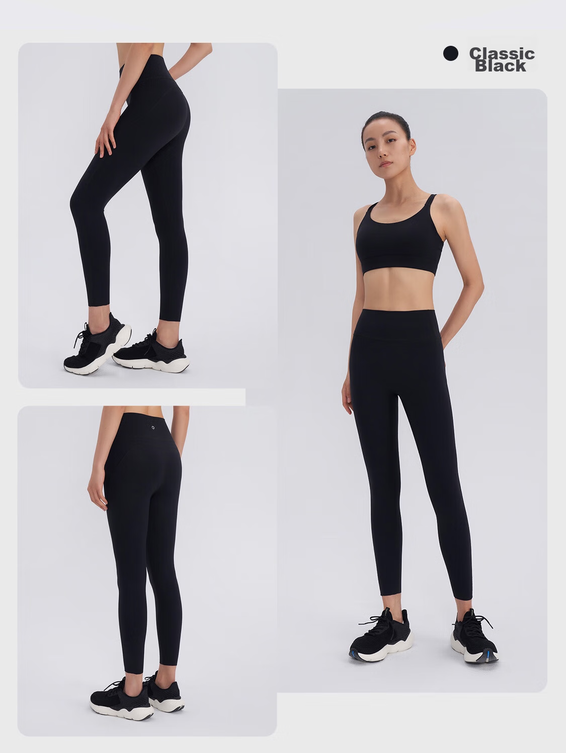 Keep Warm Yoga Pants, One Size High-Waist Butt-Lifting Yoga Pants for Women, Fitness Leggings, Naked-Feel Sports Tight Pants 12393 Classic Black 20