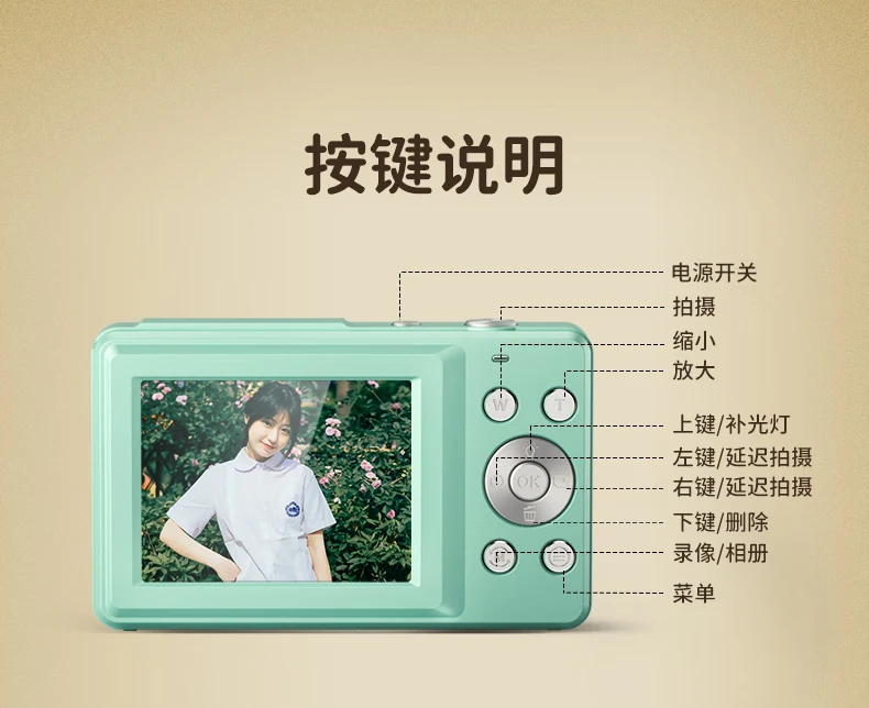 Caizu digital camera student high school student mini ccd small card machine high-definition micro-single campus camera interstellar black without auto focus + 32G memory card Caizu digital camera student high school student mini ccd small card machine high-definition micro-single campus camera interstellar black without auto focus + 32G memory card