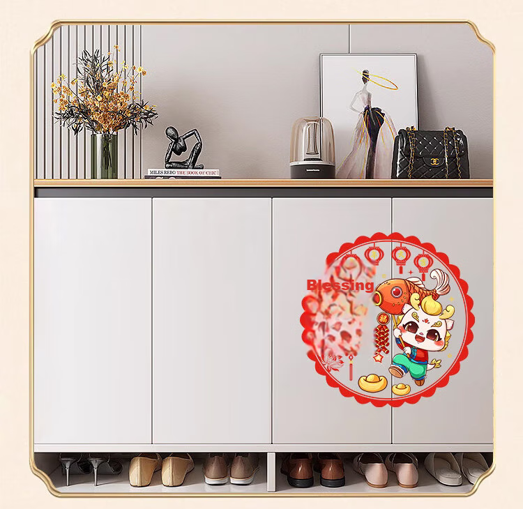 Jashigao Luminous Lucky Charm Pendant with Light 2026 Year of the Horse New Year Decoration Spring Festival Festive Atmosphere Wreath Hanging Ornament 9