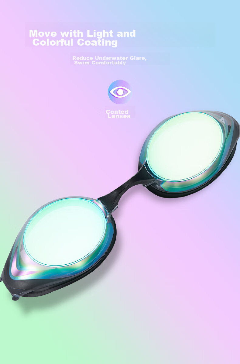 View Competitive Speed Coated Swimming Goggles Large Frame Waterproof Anti-Fog Swimming Equipment for Men And Women Casual High Definition Diving Swimming Glasses 7