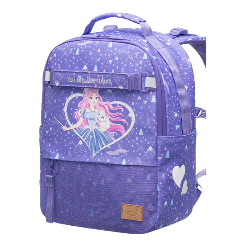 Gmt for Kids Backpack, Elementary School Student Children's Backpack with Spine Protection And Load Reduction, Double Shoulder Bag Gift for Grades 1-4, Cute Cat Design, Foldable Base Plate