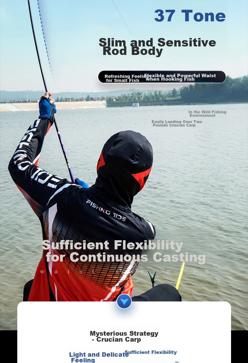 GW Fishing Rod, Xuance Jiji Carp Rod, 3.6 Meters Hand Rod, Ultra-Light Ultra-Thin Carbon Fiber Handle, Fishing Pole, Fishing Tackle 3