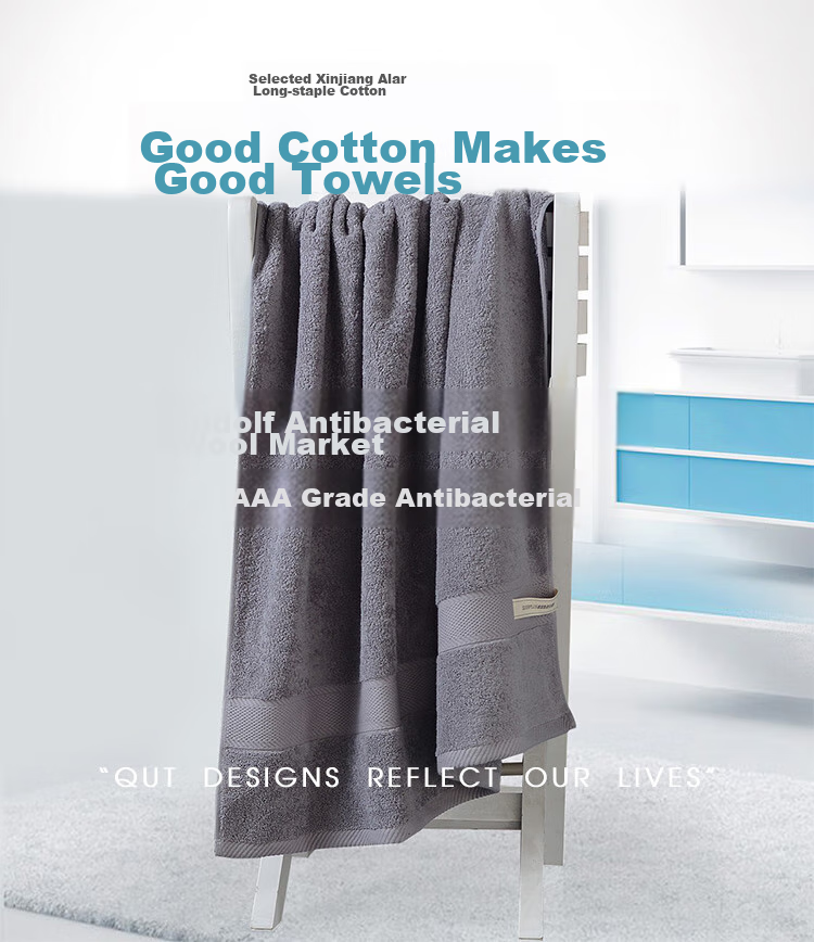 Grace Antibacterial High-Quality Large Bath Towel for Men And Women, Extra Large And Thick Pure Cotton Bath Towel 610g Sports 1