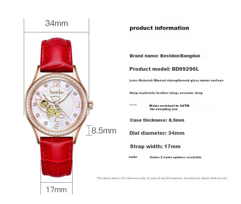 Bestdon Brand Top Ten Women's Watches with Imported Movements, Quartz Wristwatches in Gift Boxes, Birthday Gifts for Wome 10