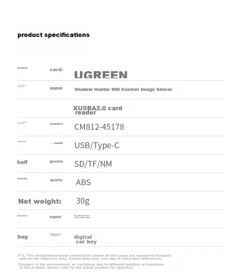 UGREEN Compatible with Huawei NM Storage Memory Card/SD/TF Card, USB/Type-C3.0 Card Reader, Supports Phones/computers/Apple 17/16/iPads Tablets/External Flash Drive Expansio 22