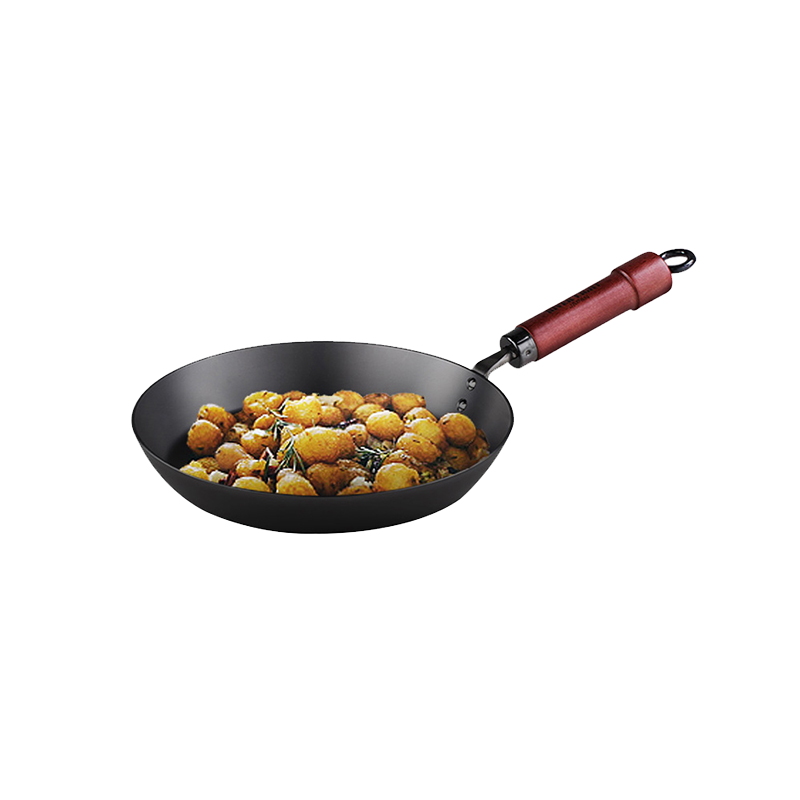 RIVER LIGHT Japanese Imported Flat-Bottom Frying Pan, Non-Coated, for Eggs And Pancakes, Compatible with Induction And Gas Stoves, 28CM Breakfast Pa