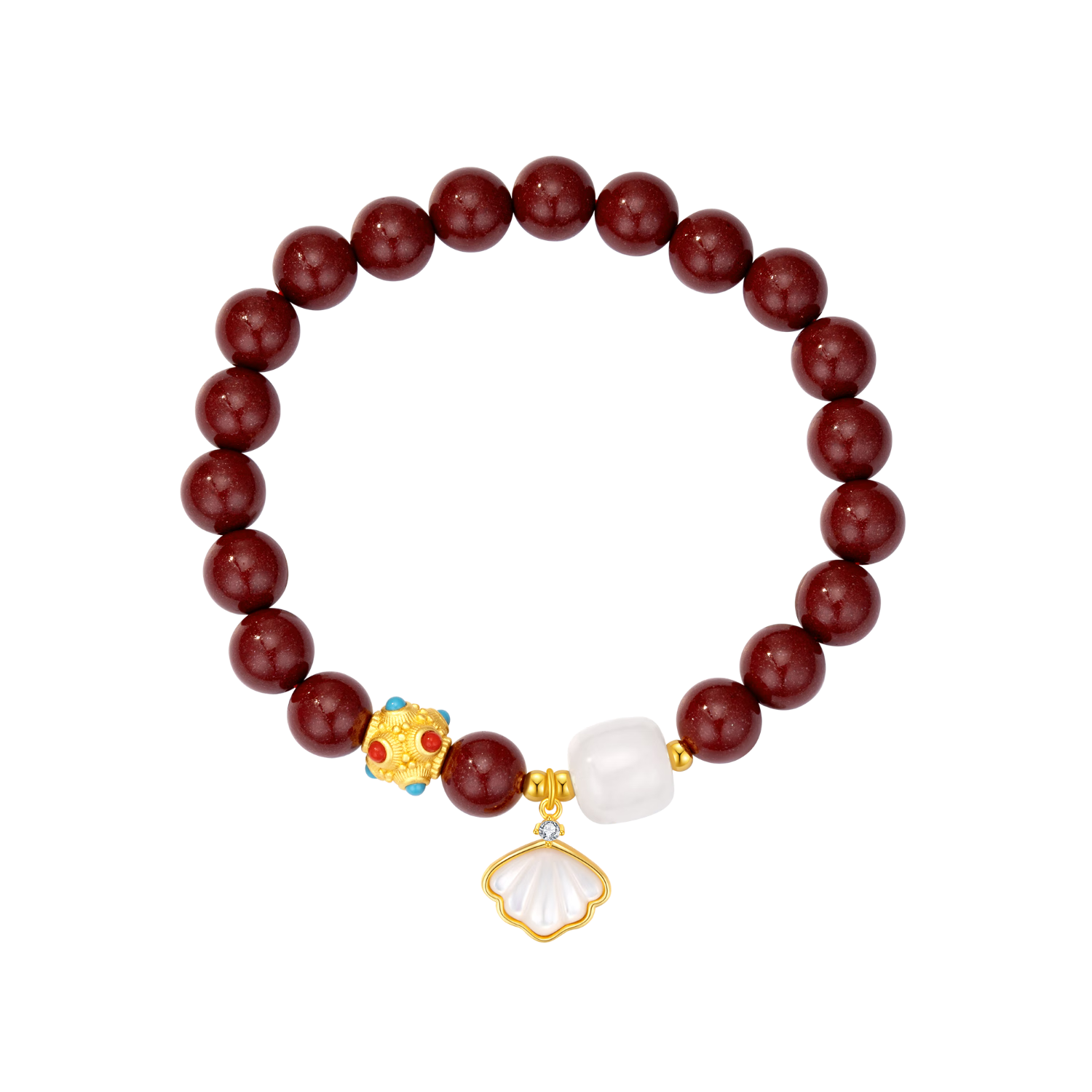 Grace Girl Authentic Cinnabar Bracelet for Women, Fashionable Jewelry, Thoughtful And Practical Gift for Valentine's Day, Anniversary, Birthday, Or Girlfriend