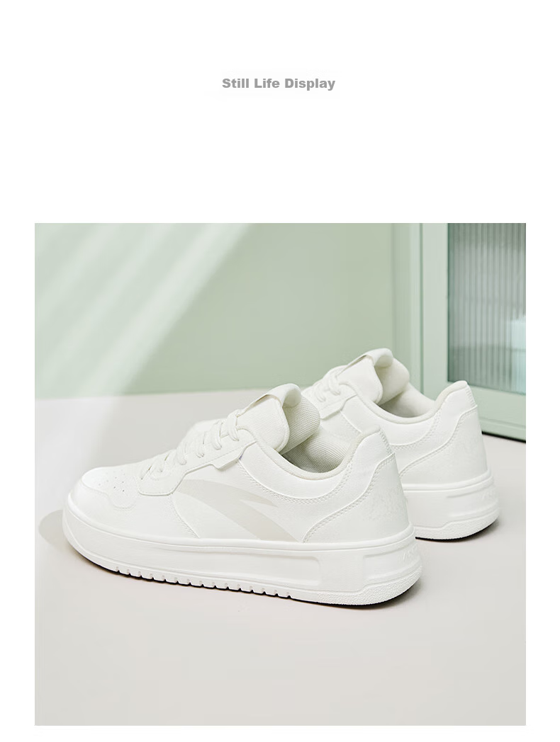Anta Lightweight Casual White Shoes | Men's Summer White Sneakers Lightweight Versatile Student Sports Shoes 4