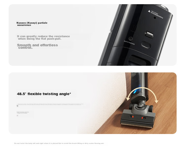 Mijia Xiaomi Wireless Floor Cleaner 3 Max, Sweeping And Vacuuming All-In with Dust Mite Removal, 180° Flat Cleaning for Whole House, Full Chain Sterilization And Hot Air Drying 13