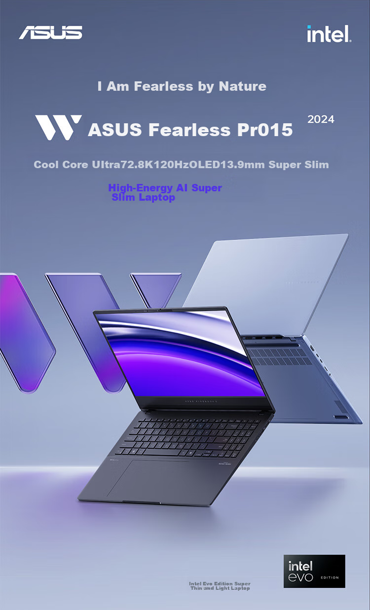 ASUS Wufei Pro15 Core Edition, Subsidy 15%, Ultra7 2.8K OLED High-Performance AI Ultra-Thin Laptop (32GB 1TB) 2