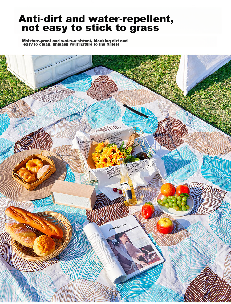 WhitePeak Ultrasonic Picnic Mat, Triple-Layer Thickened Moisture-Proof Mat, Park Leisure Mat, Large Area Suitable for Multiple People to Lie o 5