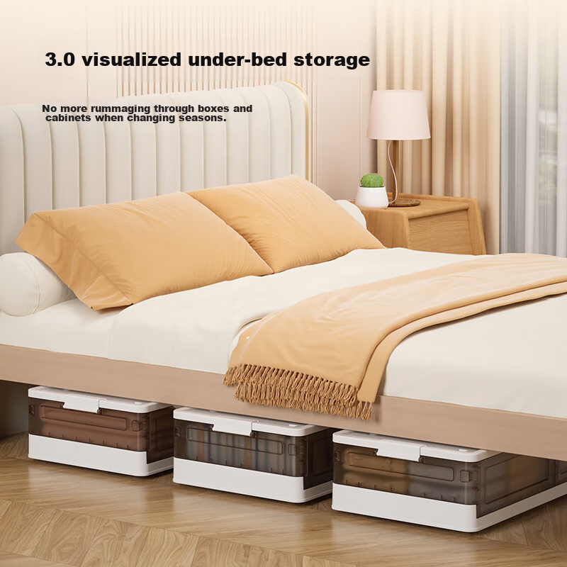 JD Jingzao Underbed Storage Box for Clothes and Bedding, 20cm Height, Set of 2
