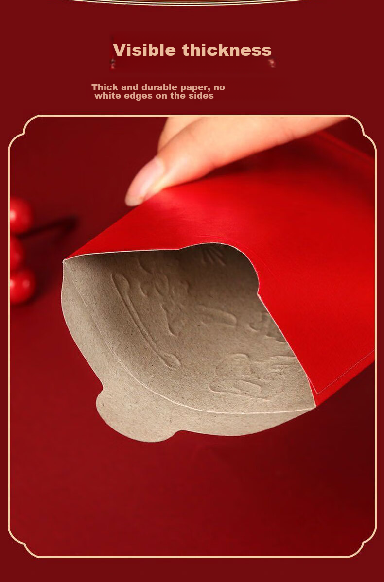 Cuitao New Year Red Envelopes, 30 Pieces, Spring Festival Housewarming And Business Opening Lucky Money Packets, Longevity Wishes, Red Packet Bags 5