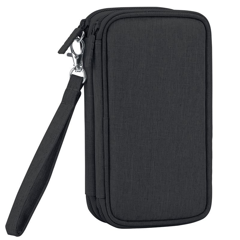 BUBM Power Bank Protective Case, Suitable for Mobile Phone Storage Pouch, Handheld Portable Phone Bag, Double-Layer Black