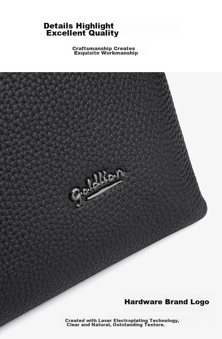 Goldlion Business Briefcase, Handbag, Fashionable Men's Bag, Large Capacity Laptop Bag, Birthday Gift 13