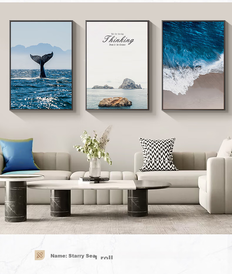 Haojiubujian Shilaiyunzhen Living Room Decorative Painting, Modern Minimalist Light Luxury High-End Feel, Sofa Background Wall Hanging Picture, Abstract Mural 6