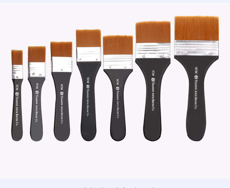 Transon Nylon Brush Set Paint Brushes for Wall Painting, Acrylic Paint, Watercolor, Gouache, Oil Painting, Children's Art, Flat Brush Tools - Single 6# Sketching Markers Drawing 9