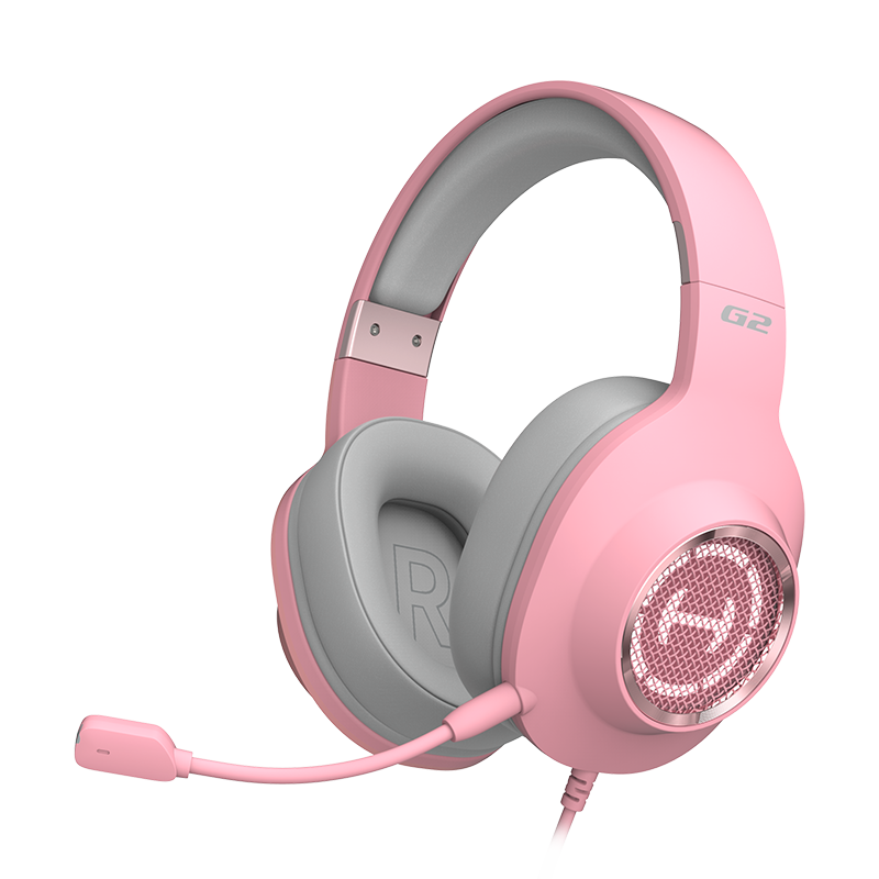 EDIFIER HECATE G2 Wired Cute Cat Edition USB 7.1 Channel Gaming Headset for Women, Computer Online Class, Office, E-Sports Headphones, Over-Ear for Internet Celebrities And Live Streamers, Pink
