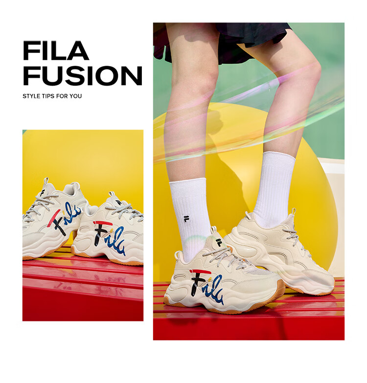 FILA FUSION Official Trendy Brand Women's Shoes BUBBLE Dad Casual Running Shoes Versatile Bubble Shoes 16