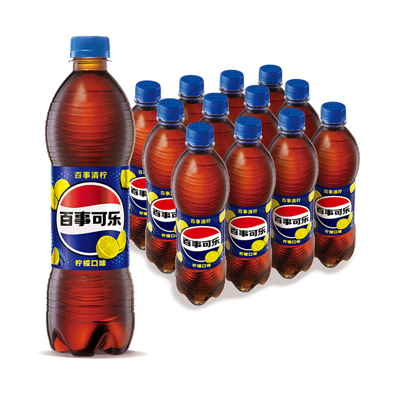 百事可乐Pepsi 清柠味碳酸饮料汽水 500ml*12瓶 整箱装