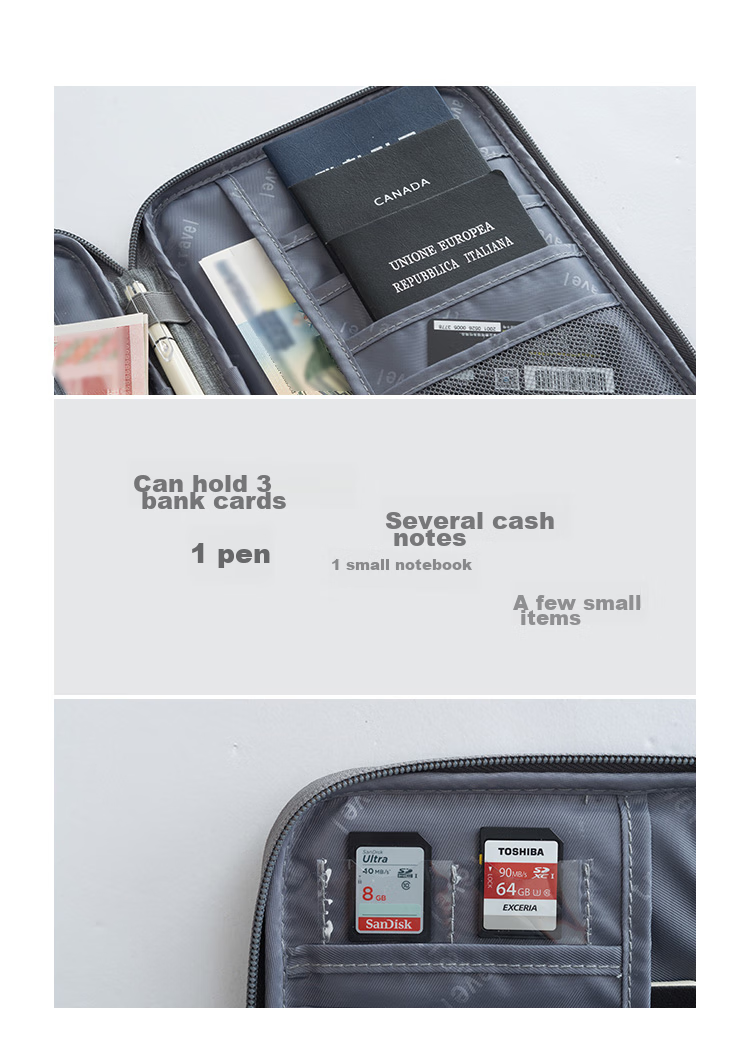 Youjialiangpin Anti-Theft Passport Holder, ID Document Holder, Travel Organizer Bag, High-End Wallet And Ticket Protector REII 7