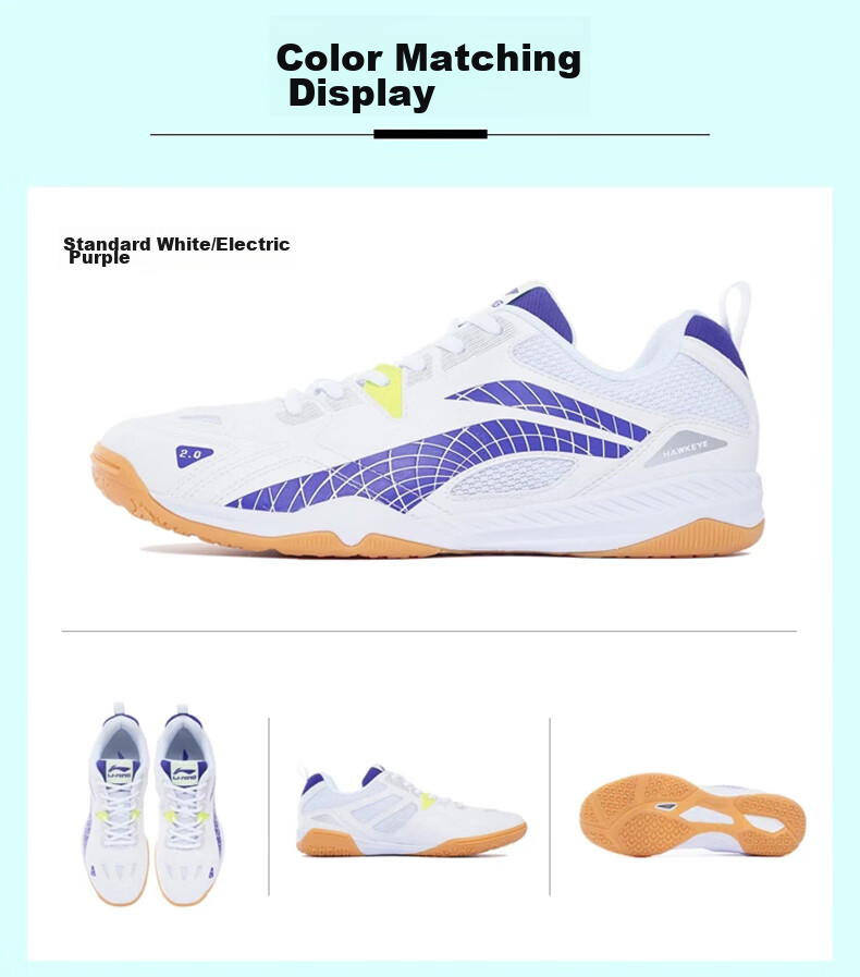 Li-Ning Table Tennis And Badminton Shoes, Eagle Eye 2.0 National Team Competition And Training Shoes, White/fluorescent Fruit Red, Size 40 9