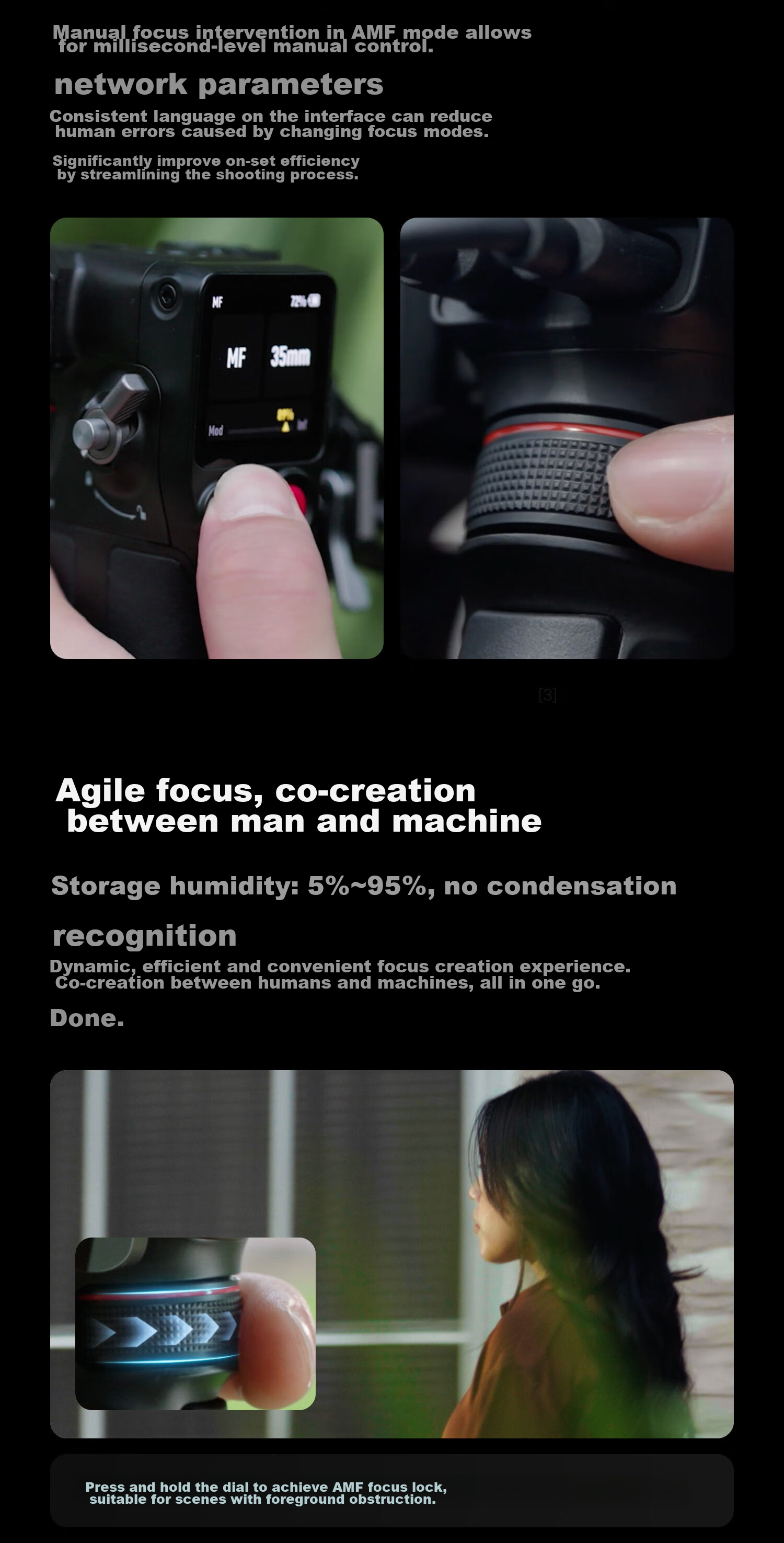 DJI Focus Pro Creative Edition, Handheld Integrated Lens Control System with AI Automatic Focus Tracking, 20-Meter Wireless Follow-Focus, LiDAR Oscilloscope 9