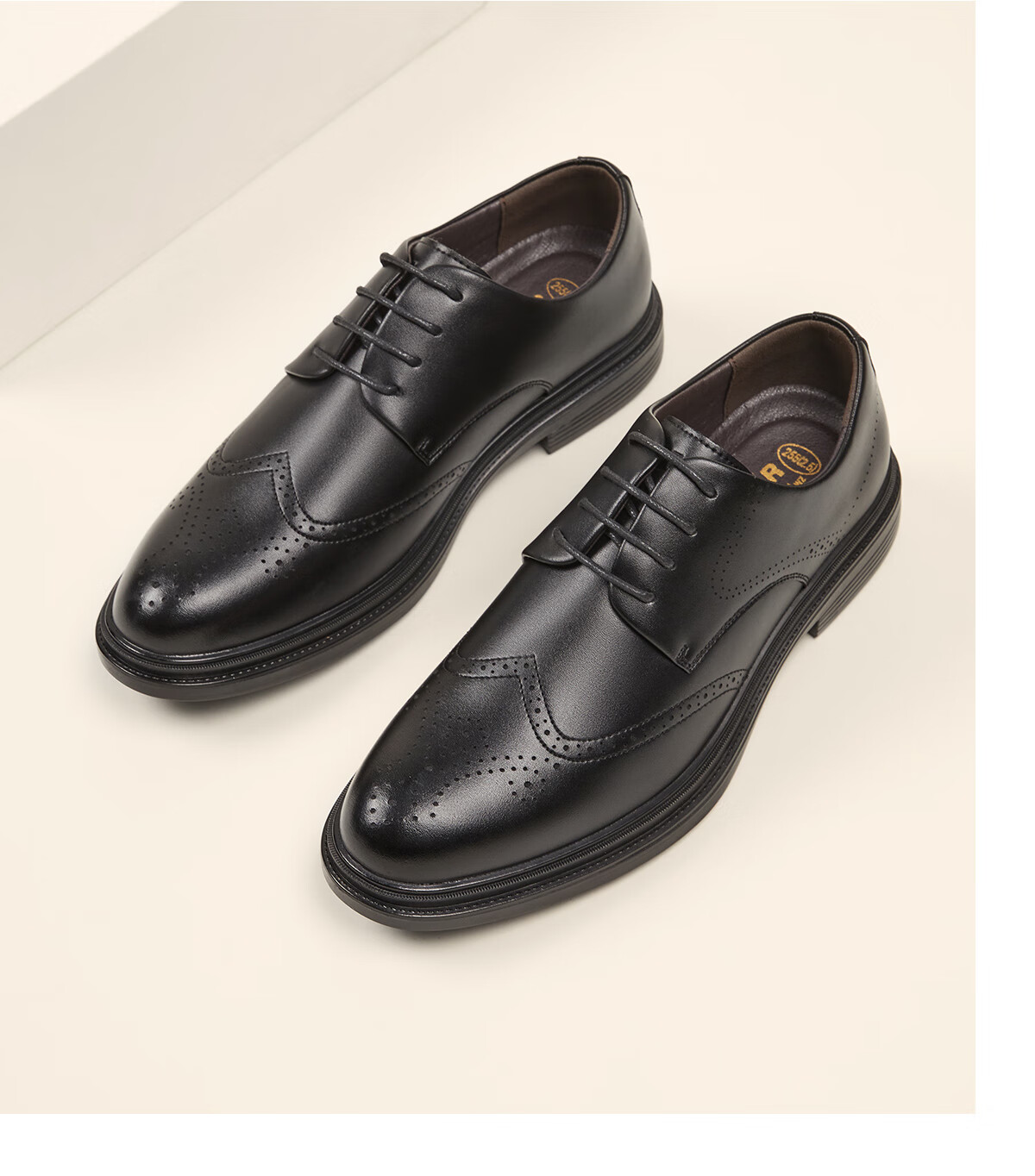 Huili Men's Shoes, Business British Style Brogue Carved Leather Shoes, Versatile Casual Comfortable Soft-Soled Formal Shoes, Black, Size 44 14