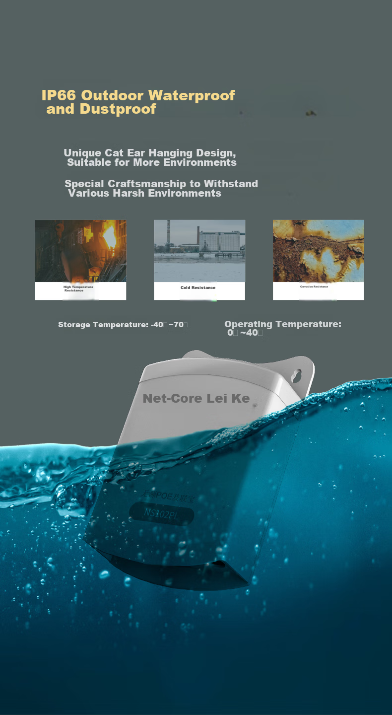 Netcore NS102PL Passive POE Daisy Chain, Network Cable Extender, Compatible with National Standard POE Switches, Camera PoE Power Supply Repeater, One Input Two Outputs, No Power Required 5