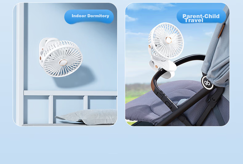 Kumeng Desktop Fan, USB Clip-On Small Fan, Quiet Mini Fan for Student Dormitory Bed, Ultra-Long Battery Life, Wall-Mounted, Office Mini Rechargeable Fa 27