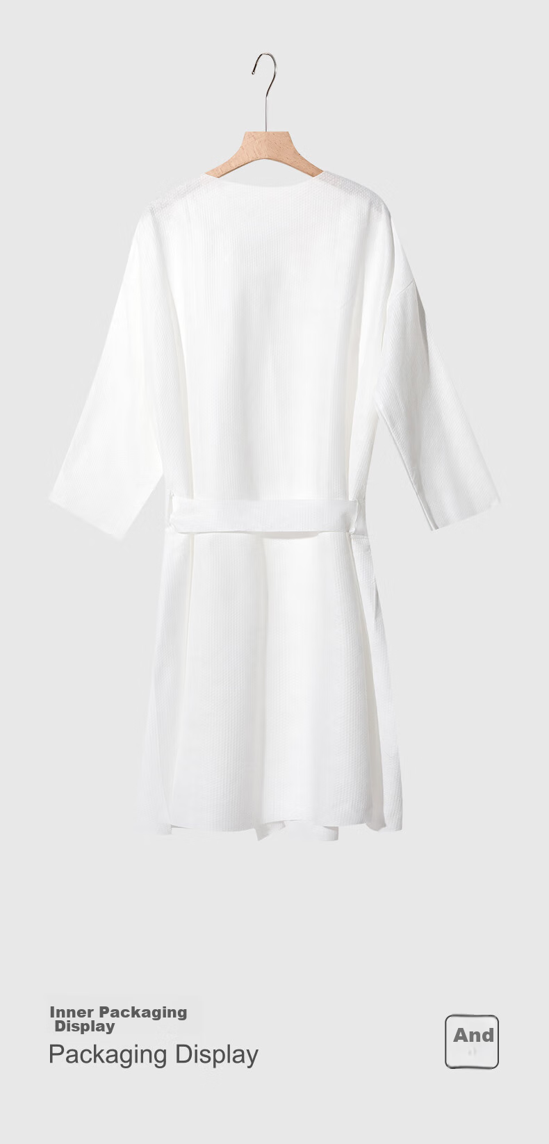JOYTOUR Disposable Bathrobe, No-Wash Pajamas, Hot Spring Beauty Salon Bathwear, Travel Portable Essential, White Universal 11