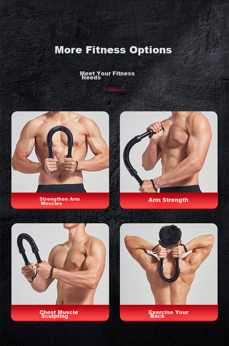 Li-Ning Arm Strengthener, Grip Bar, Quick Arm Trainer, Chest Expander for Men, Chest Exercise Fitness Training Equipment, 30kg 7