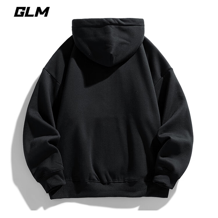 GLM Men's Heavyweight Loose Fit Hoodie Autumn Winter Casual Fleece Lined Youth Trendy Jacket Heather Gray Fleece Lined 3XL 3