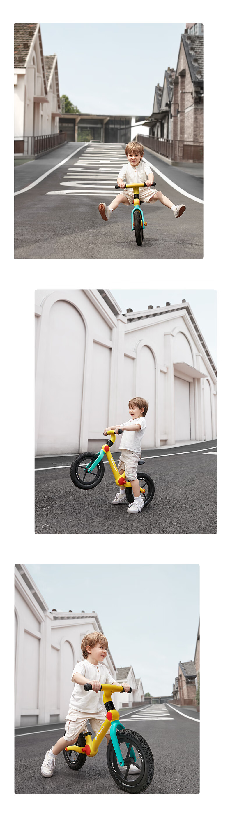 Babycare Children's Balance Bike for Ages 3-6, Toddler Scooter, No Pedal Self-Propelled Bike, 12-Inch, Spirulina Gree 9