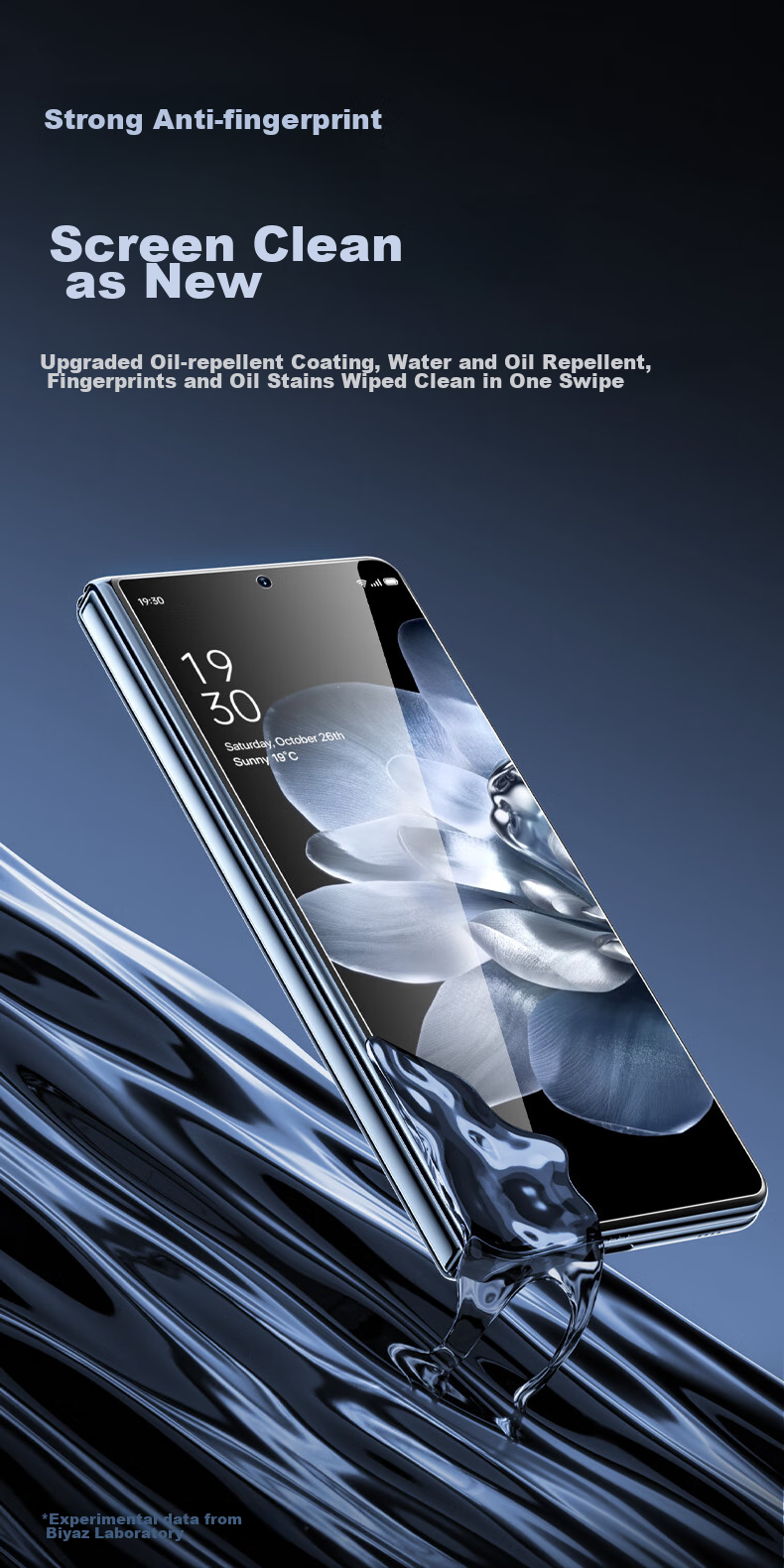 BIAZE [Nano Full Screen] Suitable for Xiaomi MIX Fold4 Hydrogel Soft Film, Mixfold4 Full Adhesive Phone Screen Protector [Inner And Outer Screens Three-Piece Set], HD Non-Tempered JM239 8
