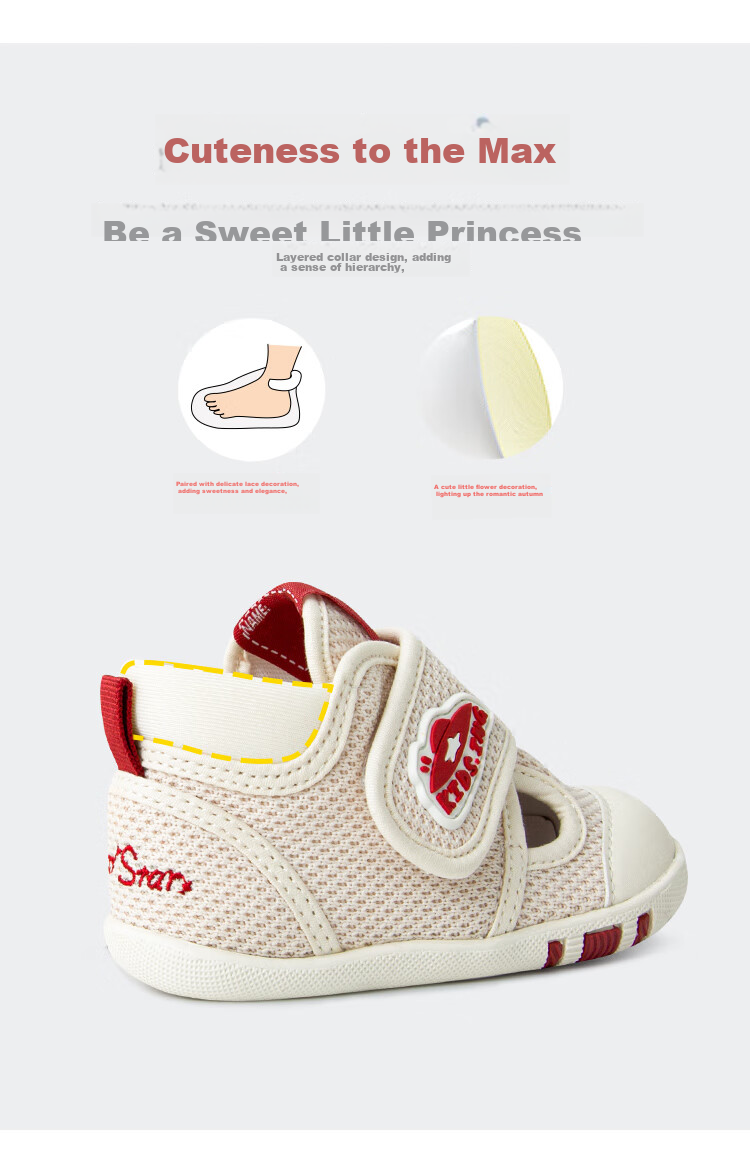 Kids.ing Kaidixing Toddler Shoes, for 1-2 Year Old Infants And Toddlers, Boys And Girls, Breathable Mesh Functional Shoes, Soft-Soled Pre-Walking Shoes, Size 20 9
