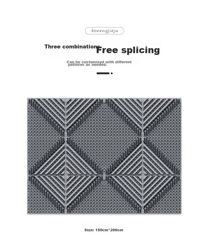 Boneng Entrance Mat, Outdoor Interlocking Non-Slip Mat, Doorway Foot Mat, Entrance Floor Mat, 60x90cm 16