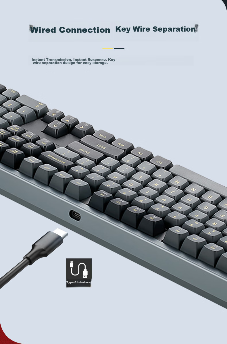 Hyeku I3 87-Key Wired Customizable Keyboard Gaming Hot-Swappable Aluminum Alloy Frame PBT Keycaps RGB Detachable Cable Night Black Kailh Danxia Fast Switch 9