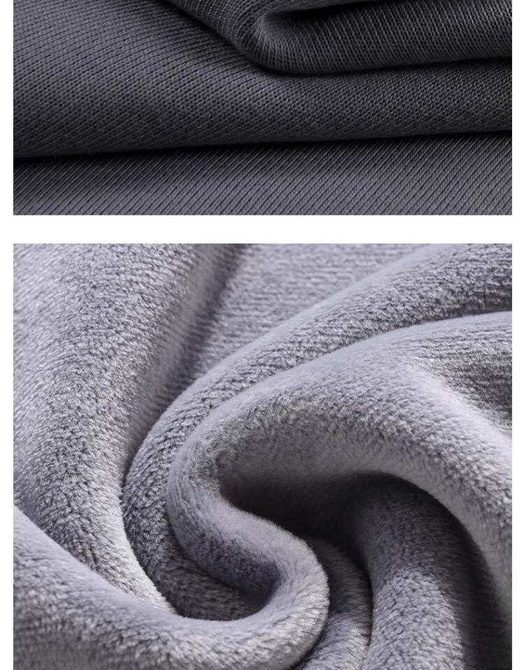 GENIOLAMODE Fleece-Lined Crew Neck Sweatshirt for Men, Autumn And Winter Heavyweight 420G Thick Long-Sleeve Top without Hood, Trendy Style, Dark Gray, 3XL 19