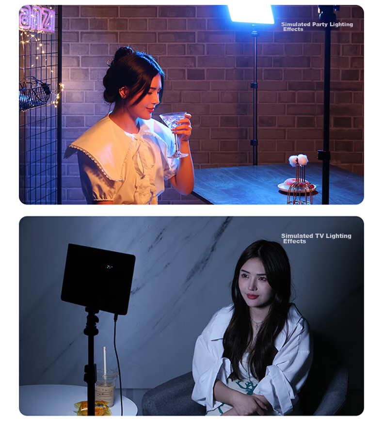 Ulanzi LT003 Full-Color RGB Panel Light for Live Streaming, Photography, Desktop Dual-Temperature Lighting, DSLR Hot Shoe Accessory, Indoor Photography Light for Selfies And Studio Use 7