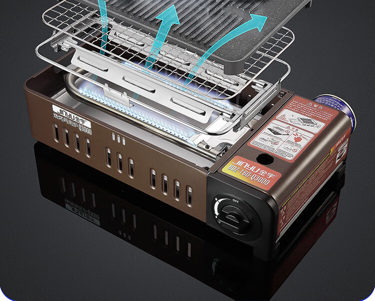 JInyu Portable Gas Stove for Barbecue, Outdoor Camping And Picnic Equipment, Gas Burner, Butane Stove, Cartridge Magnet Cooker 6
