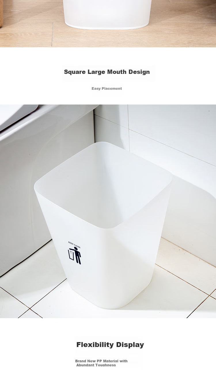 JD Jingzao 8L Open-Top Narrow Slot Trash Can Medium Size for Living Room Bathroom Kitchen Office 3