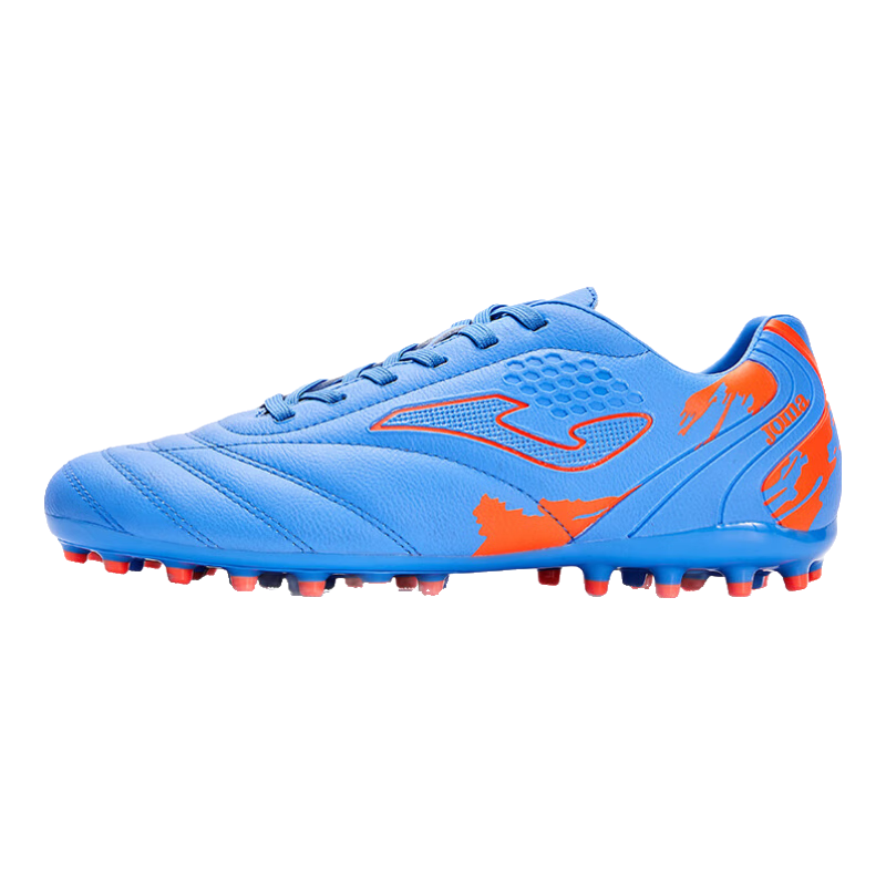 JOMA Soccer Shoes for Men, Women, Adults, Teenagers, Students, Competition MG Studs Non-Slip Football Training Shoes Blue Orange Size 44