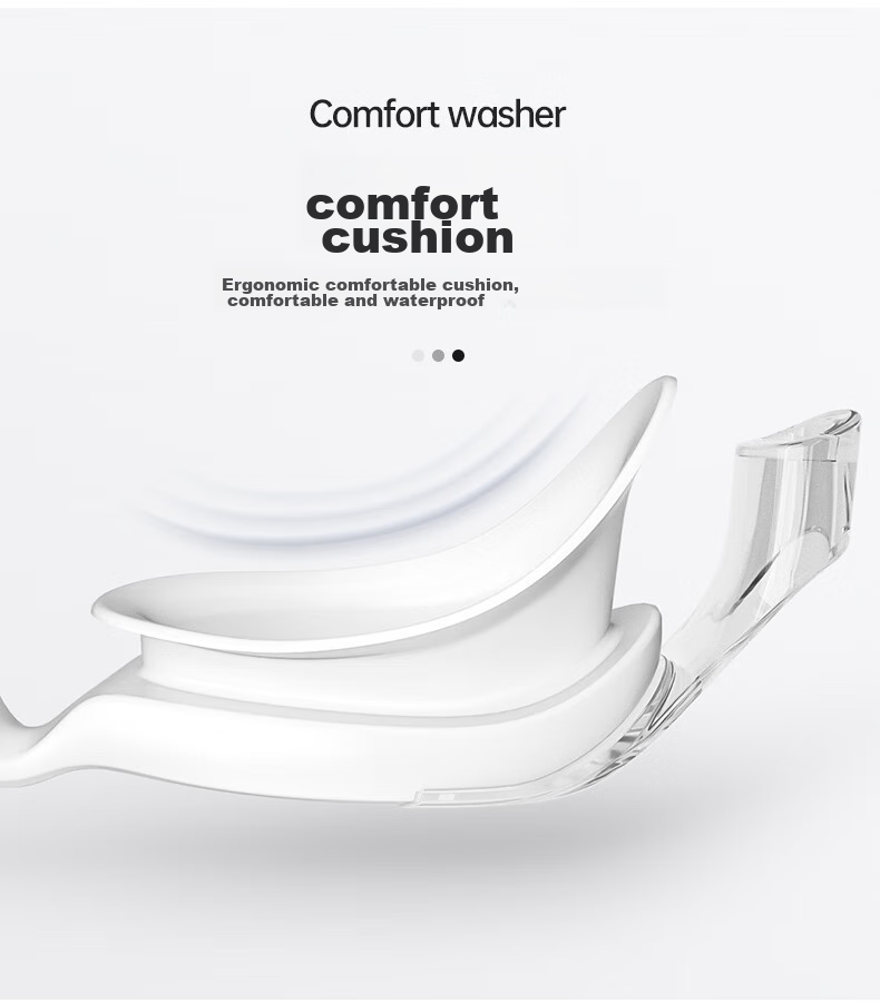 WATERTIME / Shuichuan Swimming Goggles, Nearsighted Waterproof Anti-Fog Large Frame with Prescription Lenses for Men And Women, White 300 6